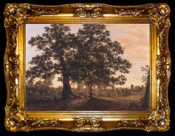 framed  Frederic E.Church The Charter Oak at Hartford, ta009-2